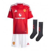 Manchester United Alejandro Garnacho #17 Fußballbekleidung Heimtrikot Kinder 2024-25 Kurzarm (+ kurze hosen)